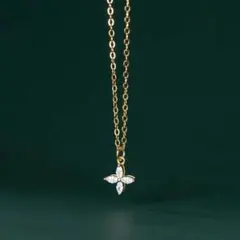 【No.133】デザイン ジルコニア チェーン ネックレス シルバー 925