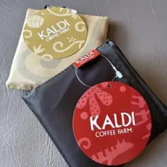 ⭐︎✨KALDI ⭐︎✨エコバッグベージュ　グレー非売品⭐︎⭐︎⭐︎おまけ✨（50枚）❣️