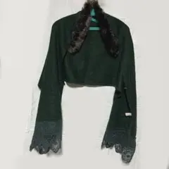 ストール　グリーン　レース　アクシーズファム　axes femme レース