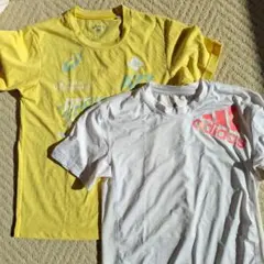 ASICS & adidas Tシャツ 2点セット