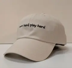 セール コットンキャップ ベージュ 刺繍キャップ メンズ レディース