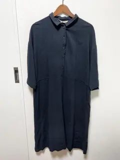 新品タグ付き　ハートマーケット　ネイビー　シャツワンピース