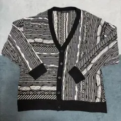 RAGEBLUE 幾何学模様 カーディガン Mサイズ