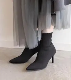 RANDA ソフトストレッチニットソックスブーツ M