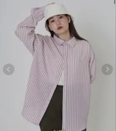 【mimi shop様専用】ティーナジョジュン　ピンクストライプシャツ