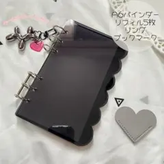 選べる♡A6アクリルバインダー 韓国 もこもこ saving 家計簿 グレー