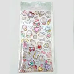 新品　3D ジュエリー　シール　カラフルハート宝石シール　マジカル　ステッキ