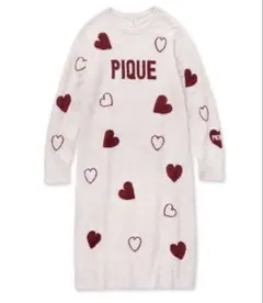 新品　ジェラートピケ　ホットスムーズィーハートジャガードワンピース