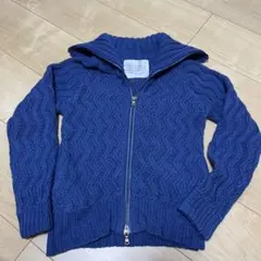 La Leia 青色ジッパー付きニットセーター