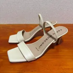 ファビオルスコーニ　アイボリー ヒール　サンダル　バックストラップ　36