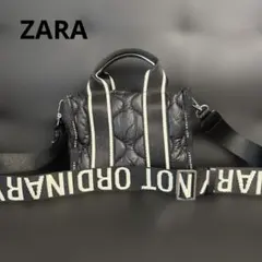 【新品未使用】ZARA キルティングショルダーバッグ ブラック