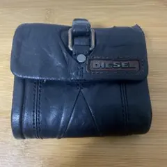 DIESEL 二つ折り財布 ブラック レザー