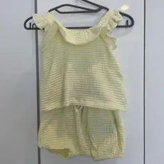 【美品】ZARA ザラベビー イエローストライプ セットアップ 68㎝ 3-6M