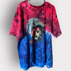 90s ディズニー カリブの海賊 パイレーツオブカリビアン タイダイ柄 L