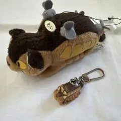 【となりのトトロ】ネコバス　ジブリ　キーホルダー　2個セット　レトロ