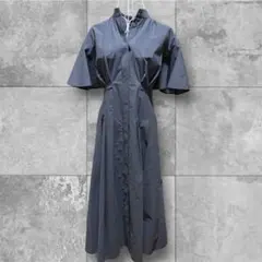 アルアバイル ルルウィルビー コットンシルクオーガン刺繍ワンピース