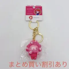 ミャクミャク　なりきり立体マスコット　推しカラーキーホルダー　マイメロディ