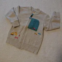 キッズ羽織 車と重機刺繍トレーナー 110cm