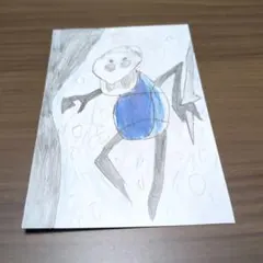 手描きイラスト ファンアート ホロウナイト　クィレル　色鉛筆画 子どもの絵