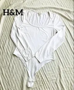 H&M ボディスーツカットソー　M 白