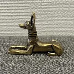 アヌビス エジプト神話 真鍮 アンティーク調 置物 オブジェ 古代 冥界の神