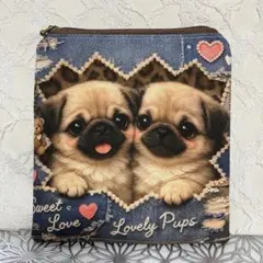 フラットポーチ ポメラニアン柄 両面パネル ❤️ハンドメイド - メルカリ