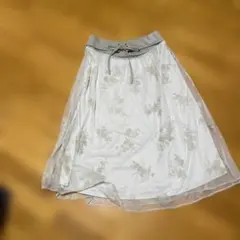 フラワープリント フレアスカート 大きめ