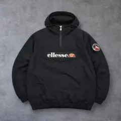 ellesse 刺繍ロゴ アノラックパーカー ハーフジッププルオーバー 黒M 2026年最新】ellesse anorakの人気アイテム - メルカリ
