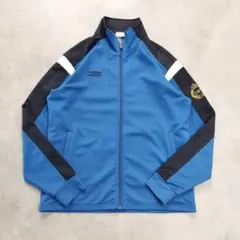 UMBRO アンブロ トラックジャケット 古着 ロゴ 刺繍 L 青 16507