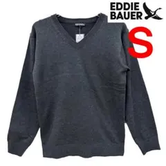 新品 S ★ エディーバウアー メンズ Vネック ニット セーター グレー
