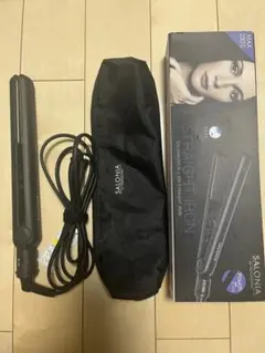 SALONIA ダブルイオン ストレートアイロン ブラック