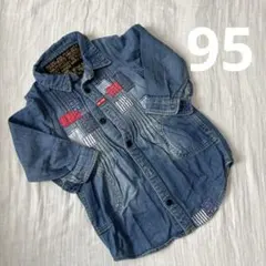 JUNK STORE デニムワンピース 95 パッチワーク