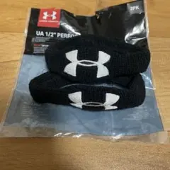 アンダーアーマー　リストバンド　2個セット 黒