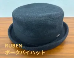 大人気●RUBEN●ポークパイハット●黒●どんな服とも相性バツグン！