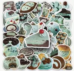 CACOMVE チョコミントデザート ステッカー【50枚入】