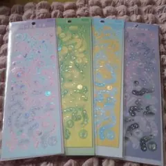 シール ステッカー ラメ まとめ売り 韓国 175mm x 62mm