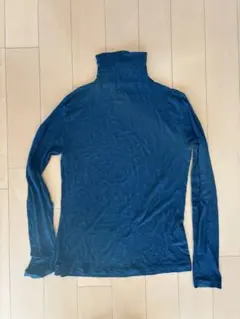 ユニクロC 極暖ヒートテックカシミヤブレンドタートルネックT　L グリーン