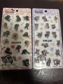 THE DOG / THE CAT ぷくぷくシール 2枚セット