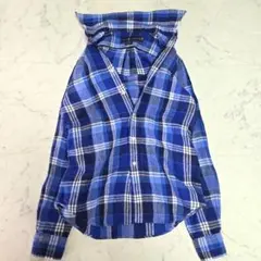 ラルフローレン ネイビー チェック柄 麻 リネン レディース Mサイズ感