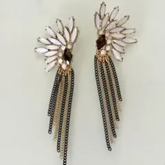 未使用 大ぶり 羽 ピアス