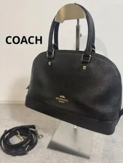 coach コーチ　レザー　2way ハンドバッグ　ショルダーバッグ　黒