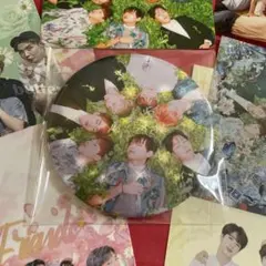 BTS オールメンバー 集合 缶ミラー&韓国製作者様 トレカ メモ ステッカー