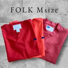 【美品】FOLK 3枚セット スクラブ Mサイズ ユニセックス 医師団モデルのサムネイル