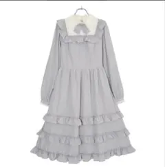 メロバス×青木美沙子コラボ　シャイニードットドレス　グレー（M）のサムネイル