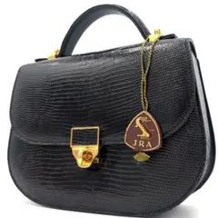 極美品✨️ JRA認定 ハンドバッグ リザードレザー 艶 冠婚葬祭 自立 高見え