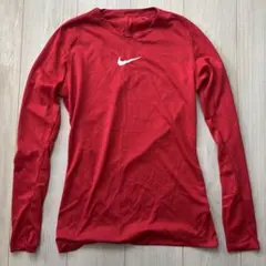 Nike DRI-FIT レッド 長袖インナーシャツ S
