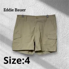 大きいサイズEddie Bauer ベージュ カーゴショートパンツ サイズ4