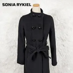 SONIA RYKIEL アンゴラウール ダブルコート 38 グレー　Mのサムネイル
