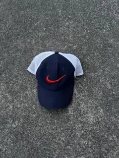 Old Nike キャップ メッシュ ネイビー/ホワイト