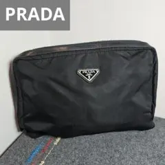 正規品✨希少美品！PRADA プラダ カモフラ柄 ナイロンポーチ 三角ロゴ